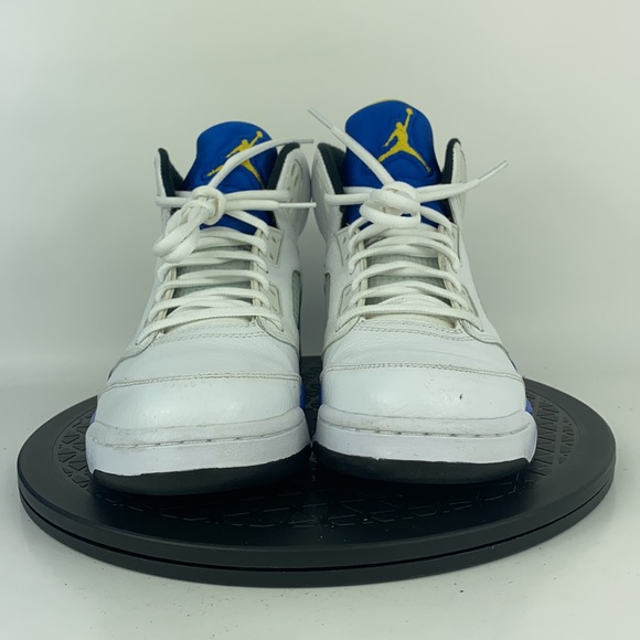 Nike Air Jordan 5 Retro 'Laney' 2013 White/Blue 136027-189 Men's Size 8 - Picture 2 of 12